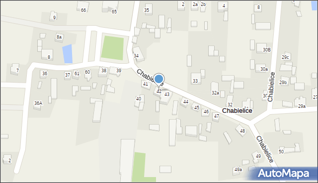 Chabielice-Kolonia, Chabielice-Kolonia, 42, mapa Chabielice-Kolonia