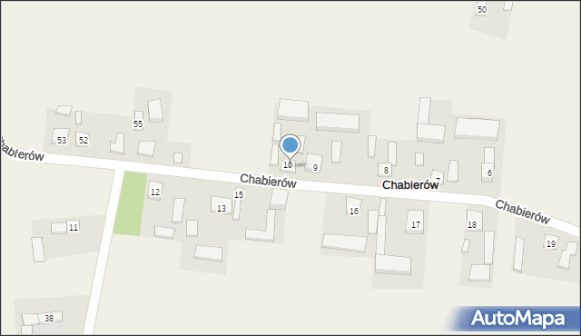 Chabierów, Chabierów, 10a, mapa Chabierów