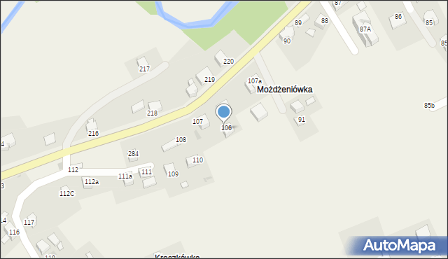 Chabówka, Chabówka, 108, mapa Chabówka