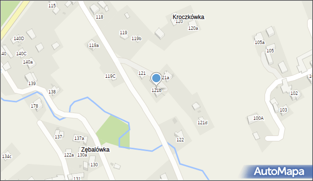 Chabówka, Chabówka, 121b, mapa Chabówka