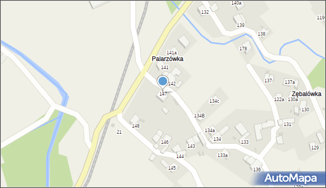Chabówka, Chabówka, 147, mapa Chabówka