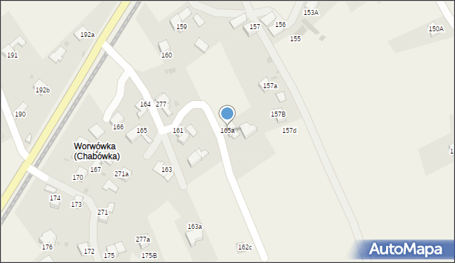 Chabówka, Chabówka, 165a, mapa Chabówka