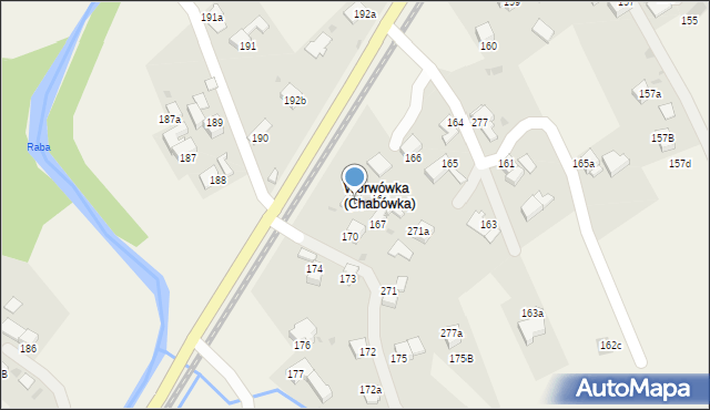 Chabówka, Chabówka, 169, mapa Chabówka