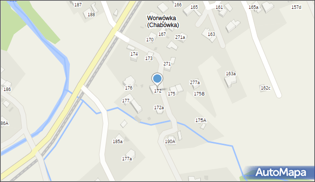 Chabówka, Chabówka, 172, mapa Chabówka