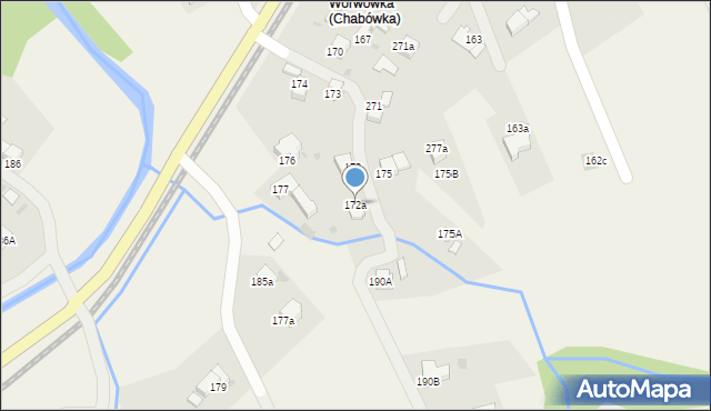 Chabówka, Chabówka, 172a, mapa Chabówka