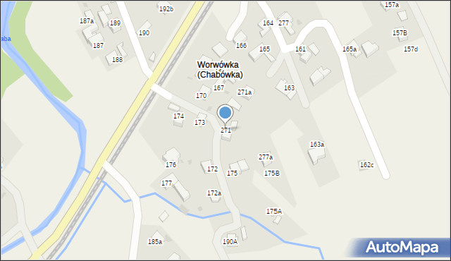 Chabówka, Chabówka, 271, mapa Chabówka
