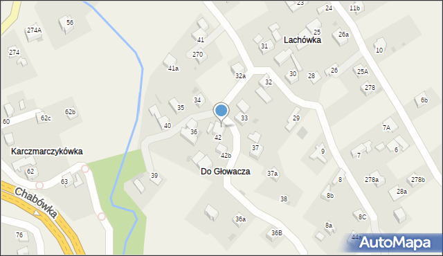 Chabówka, Chabówka, 42a, mapa Chabówka