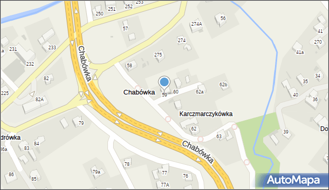 Chabówka, Chabówka, 59, mapa Chabówka