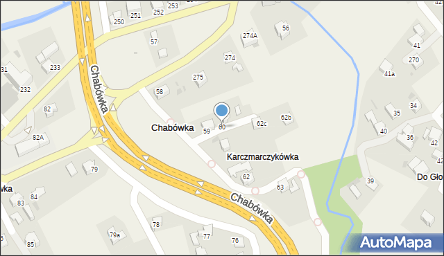 Chabówka, Chabówka, 60, mapa Chabówka