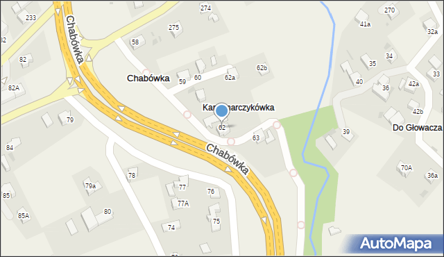 Chabówka, Chabówka, 62, mapa Chabówka