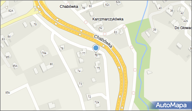 Chabówka, Chabówka, 76, mapa Chabówka