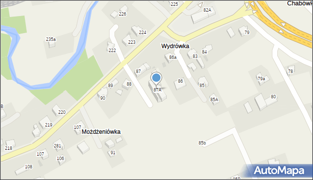 Chabówka, Chabówka, 87A, mapa Chabówka