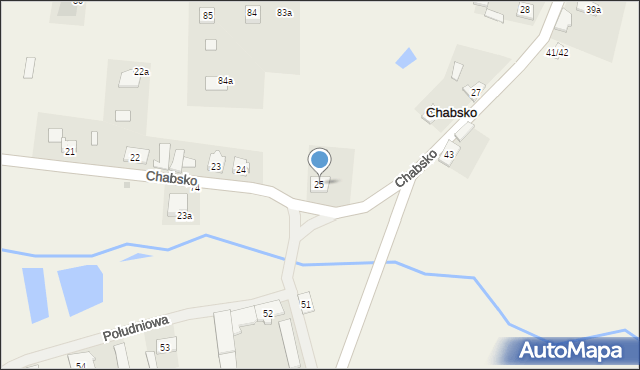 Chabsko, Chabsko, 25, mapa Chabsko