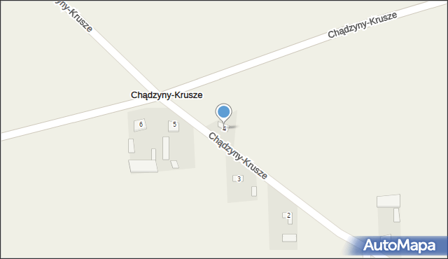 Chądzyny-Krusze, Chądzyny-Krusze, 4, mapa Chądzyny-Krusze