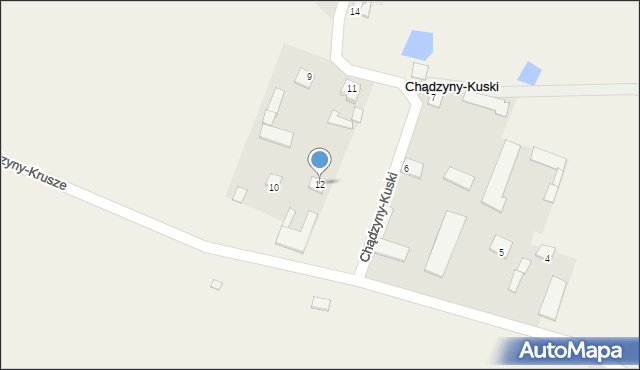 Chądzyny-Kuski, Chądzyny-Kuski, 12, mapa Chądzyny-Kuski