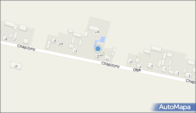 Chajczyny, Chajczyny, 12, mapa Chajczyny