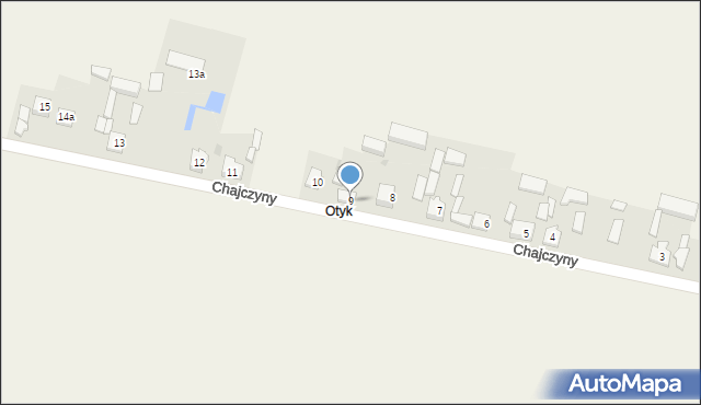 Chajczyny, Chajczyny, 9, mapa Chajczyny