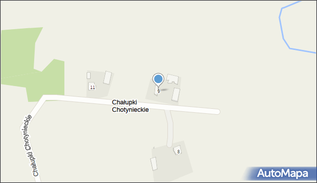 Chałupki Chotynieckie, Chałupki Chotynieckie, 9, mapa Chałupki Chotynieckie