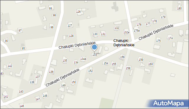 Chałupki Dębniańskie, Chałupki Dębniańskie, 133, mapa Chałupki Dębniańskie