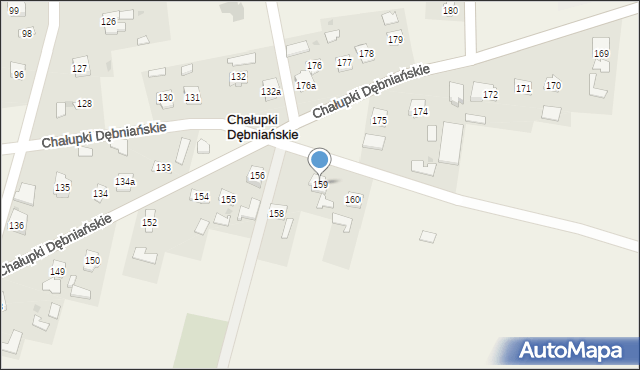 Chałupki Dębniańskie, Chałupki Dębniańskie, 159, mapa Chałupki Dębniańskie