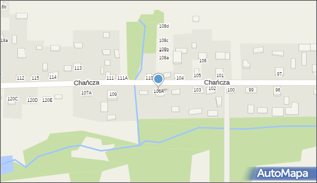 Chańcza, Chańcza, 106A, mapa Chańcza