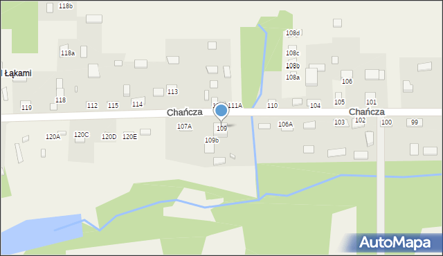 Chańcza, Chańcza, 109, mapa Chańcza