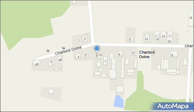Charbice Dolne, Charbice Dolne, 6, mapa Charbice Dolne