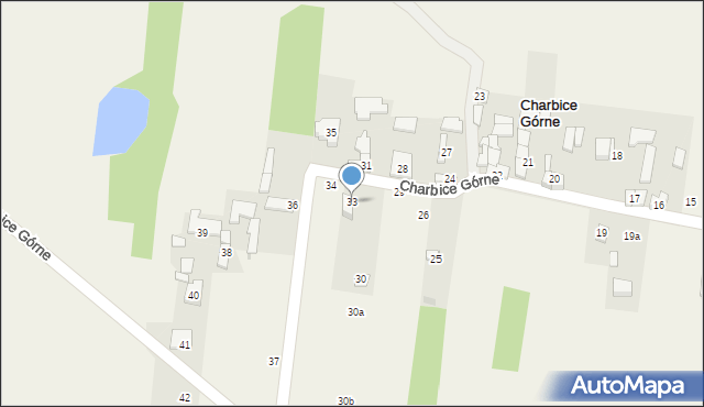 Charbice Górne, Charbice Górne, 33, mapa Charbice Górne