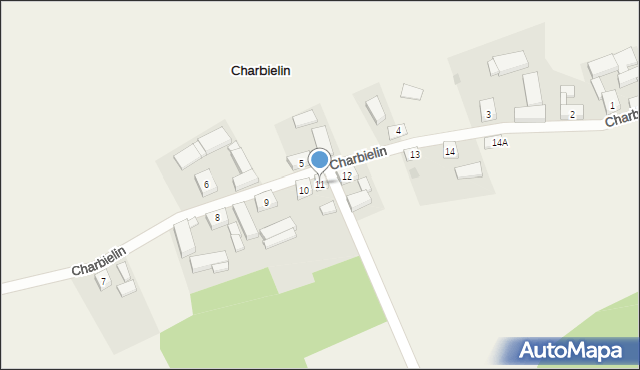 Charbielin, Charbielin, 11, mapa Charbielin