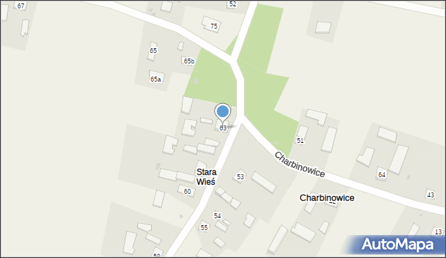 Charbinowice, Charbinowice, 63, mapa Charbinowice