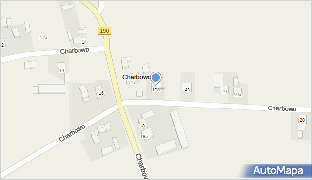 Charbowo, Charbowo, 17A, mapa Charbowo