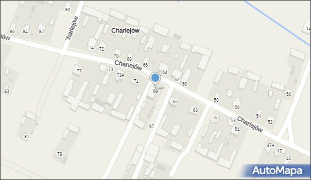 Charlejów, Charlejów, 69, mapa Charlejów