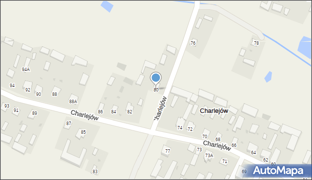 Charlejów, Charlejów, 80, mapa Charlejów