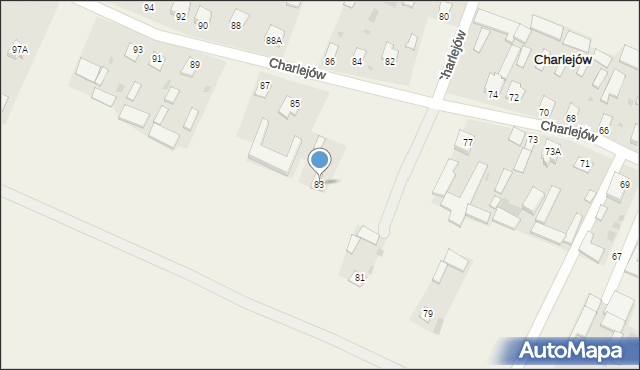 Charlejów, Charlejów, 83, mapa Charlejów