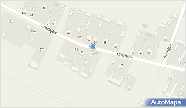 Charlejów, Charlejów, 89, mapa Charlejów