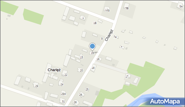 Charlęż, Charlęż, 13, mapa Charlęż