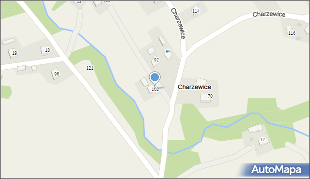 Charzewice, Charzewice, 102, mapa Charzewice