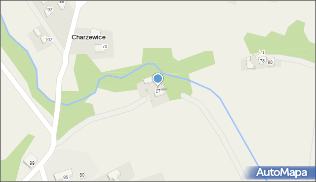 Charzewice, Charzewice, 17, mapa Charzewice