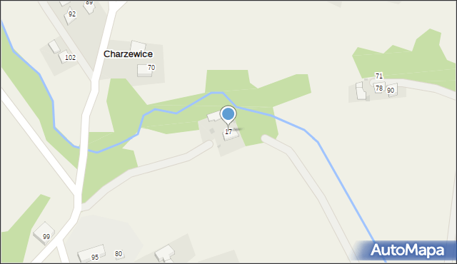 Charzewice, Charzewice, 17, mapa Charzewice