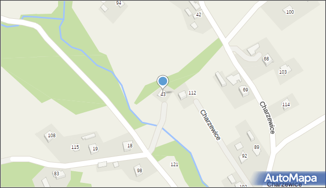 Charzewice, Charzewice, 43, mapa Charzewice