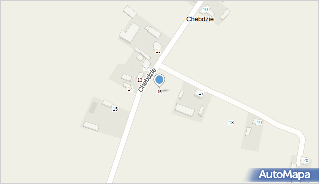 Chebdzie, Chebdzie, 16, mapa Chebdzie