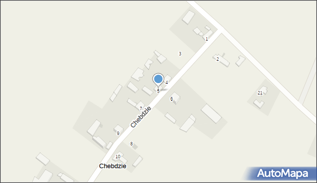 Chebdzie, Chebdzie, 5, mapa Chebdzie