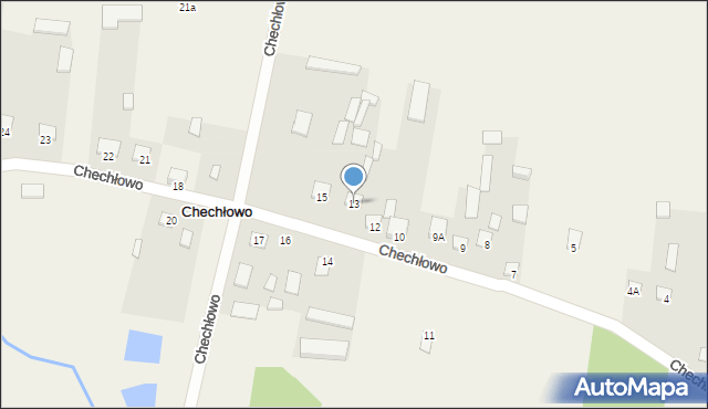 Chechłowo, Chechłowo, 13, mapa Chechłowo