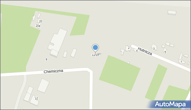 Chełm, Chemiczna, 11/13, mapa Chełma