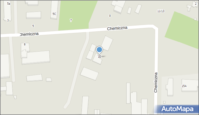 Chełm, Chemiczna, 12, mapa Chełma