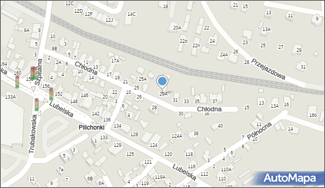 Chełm, Chłodna, 29A, mapa Chełma