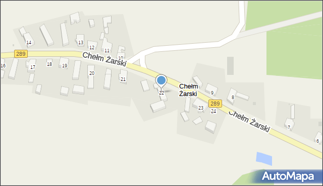 Chełm Żarski, Chełm Żarski, 22, mapa Chełm Żarski