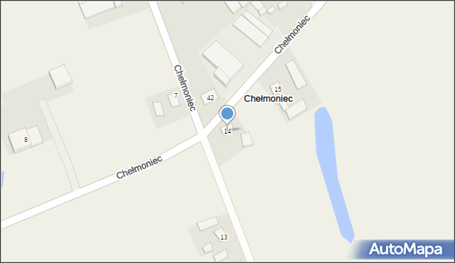 Chełmoniec, Chełmoniec, 14, mapa Chełmoniec