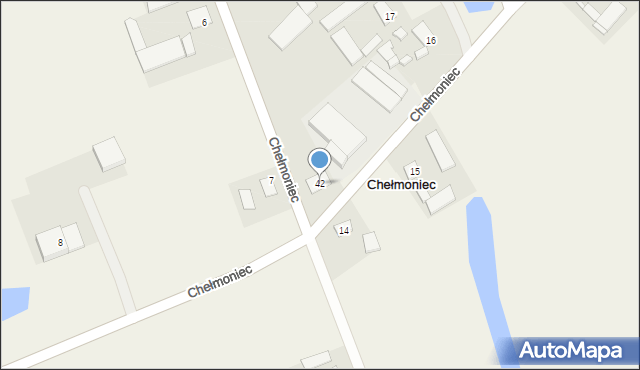 Chełmoniec, Chełmoniec, 42, mapa Chełmoniec