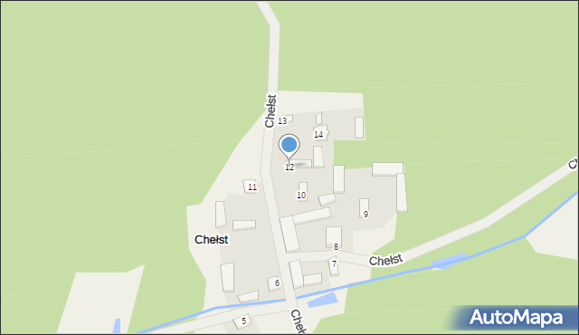 Chełst, Chełst, 12, mapa Chełst